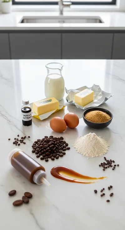 Gooey Coffee Caramel Cake - cooking process